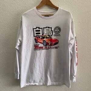 DGK Pole Position White Long Sleeve T-Shirt Racing Size Large White Color